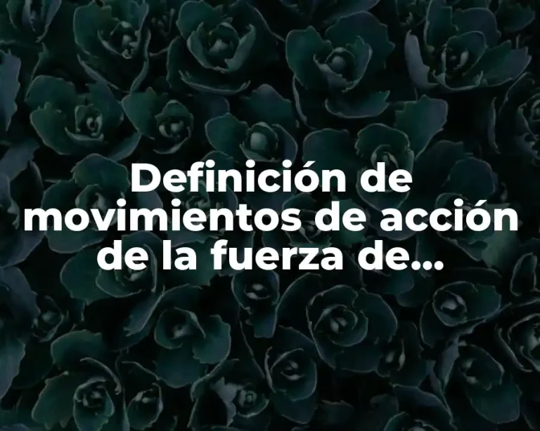 Definición de movimientos de acción de la fuerza de gravedad