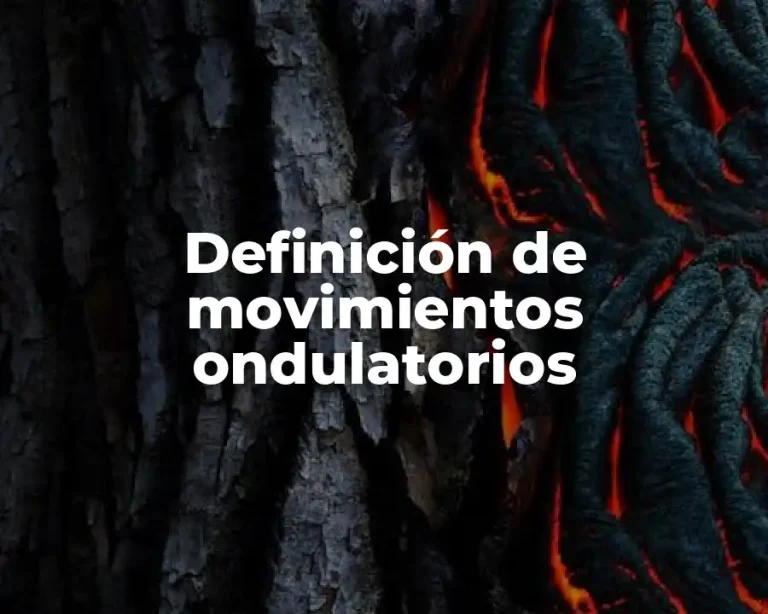 Definición de movimientos ondulatorios