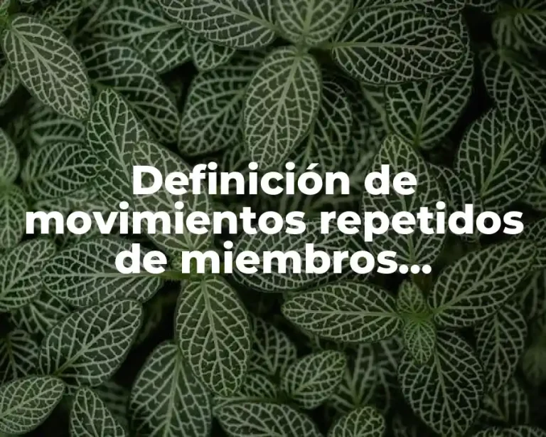 Definición de movimientos repetidos de miembros superiores