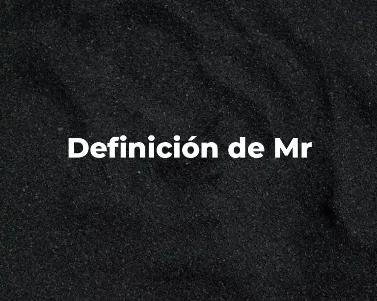 Definición de Mr