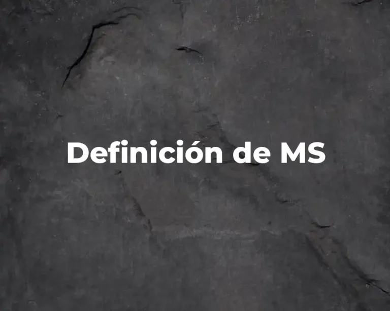 Definición de MS
