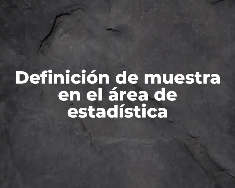 Definición de muestra en el área de estadística