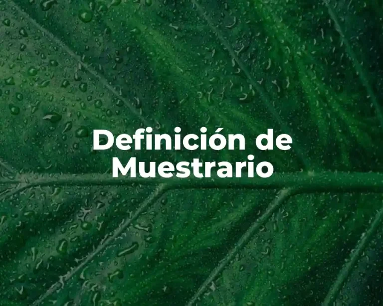 Definición de Muestrario