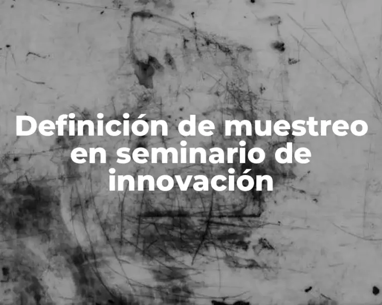 Definición de muestreo en seminario de innovación