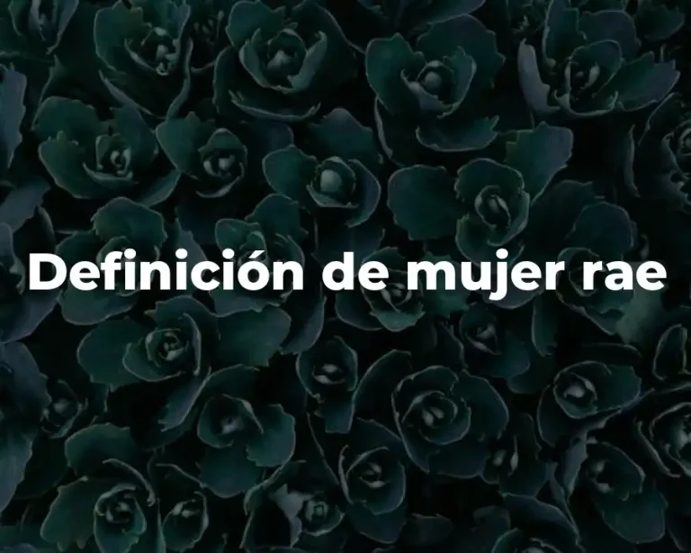 Definición de mujer rae