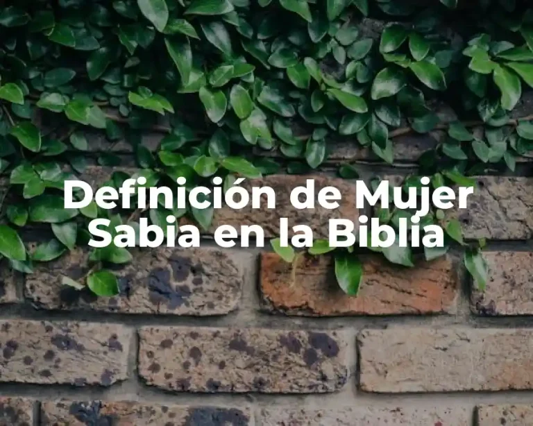 Definición de Mujer Sabia en la Biblia