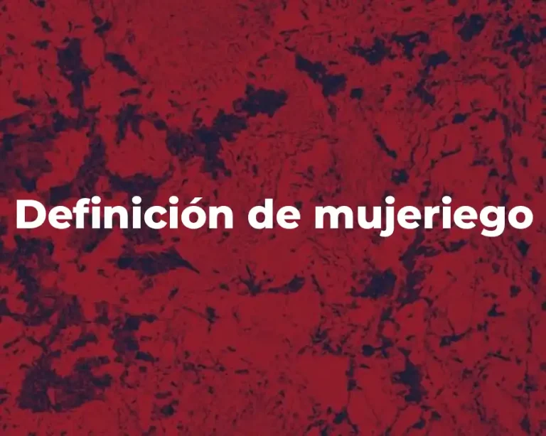 Definición de mujeriego