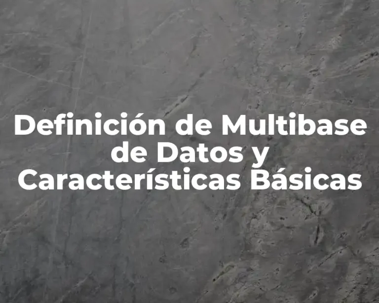 Definición de Multibase de Datos y Características Básicas