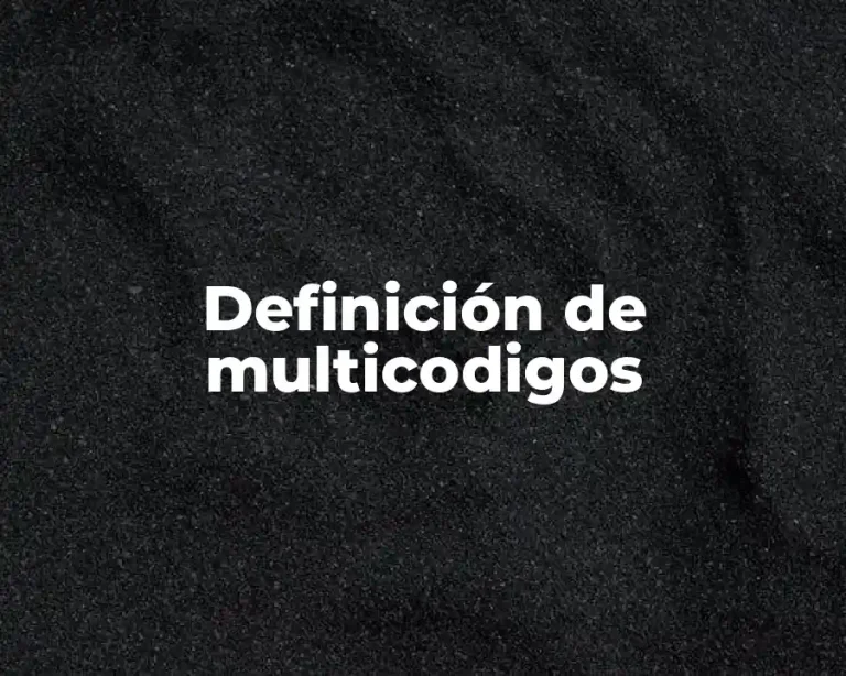 Definición de multicodigos