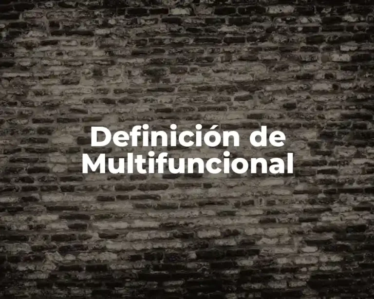 Definición de Multifuncional