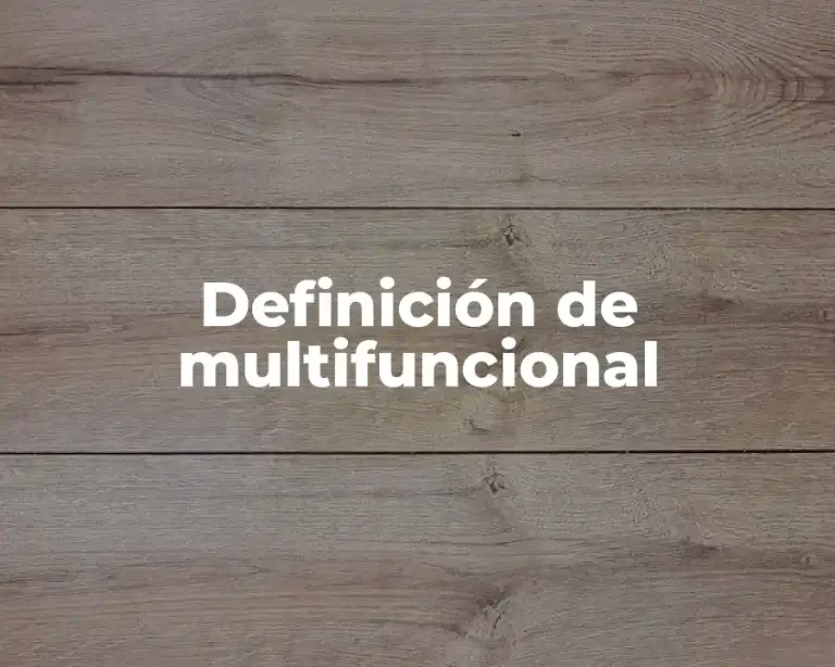 Definición de multifuncional