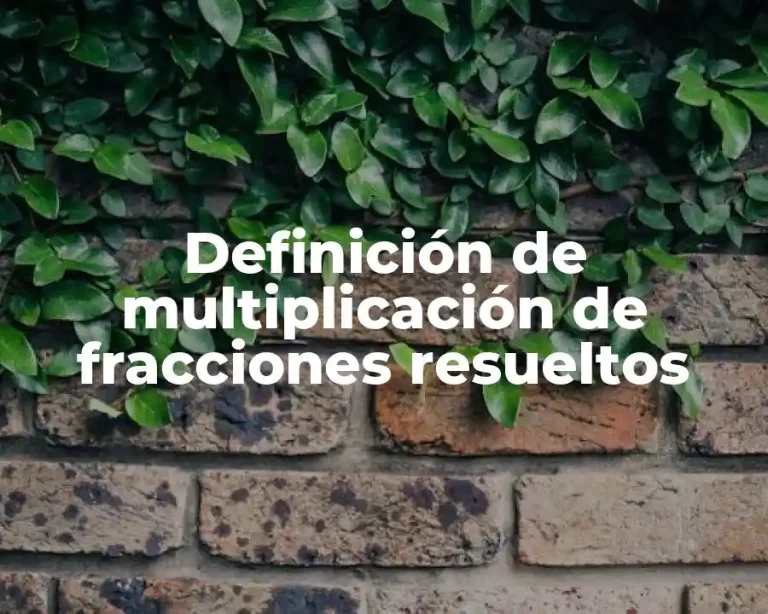 Definición de multiplicación de fracciones resueltos