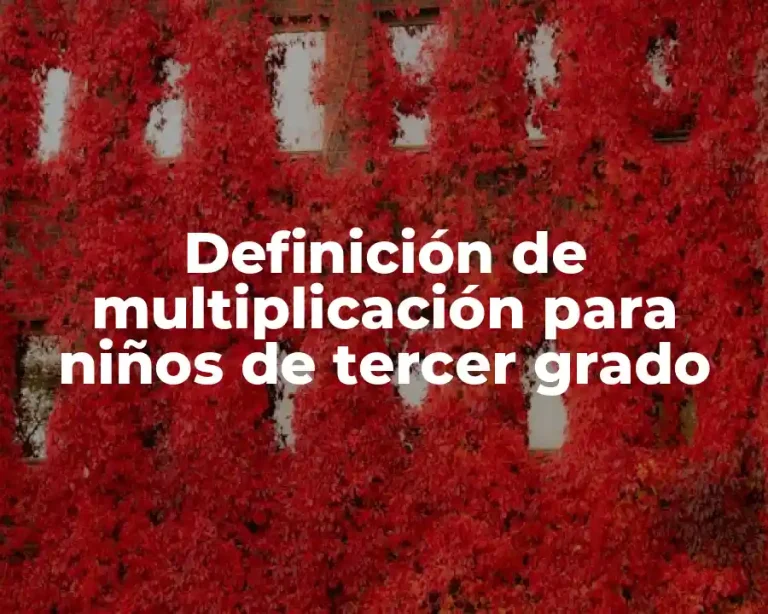 Definición de multiplicación para niños de tercer grado