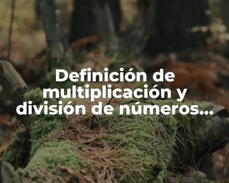 Definición de multiplicación y división de números decimales