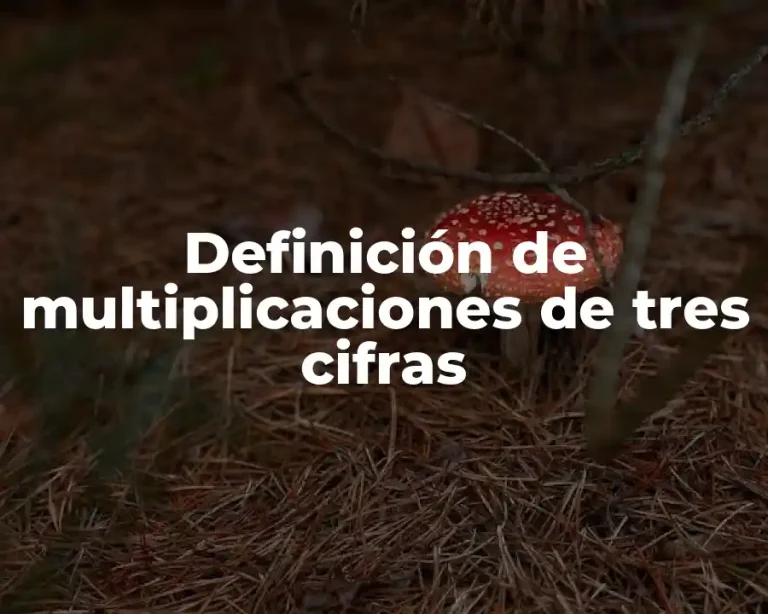 Definición de multiplicaciones de tres cifras