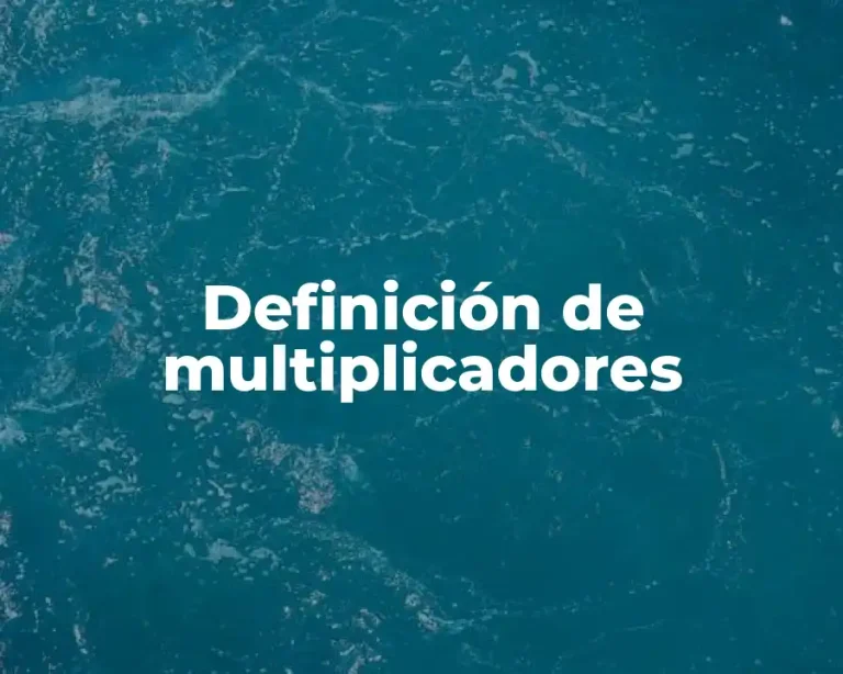 Definición de multiplicadores