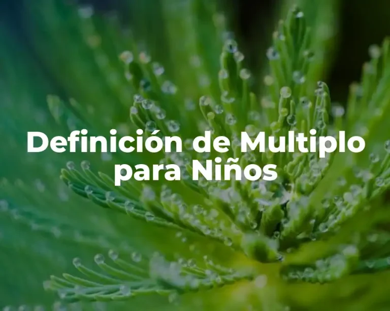 Definición de Multiplo para Niños