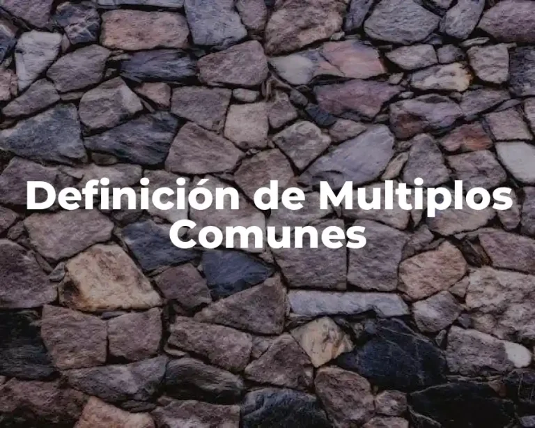 Definición de Multiplos Comunes