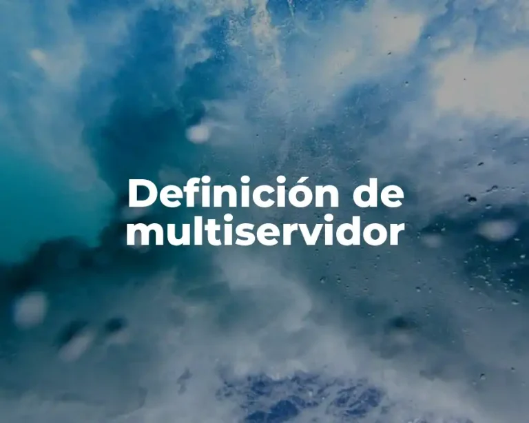 Definición de multiservidor