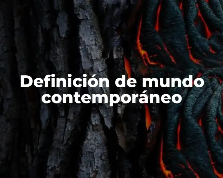 Definición de mundo contemporáneo