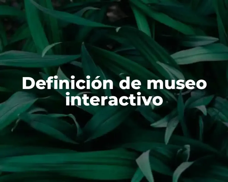 Definición de museo interactivo