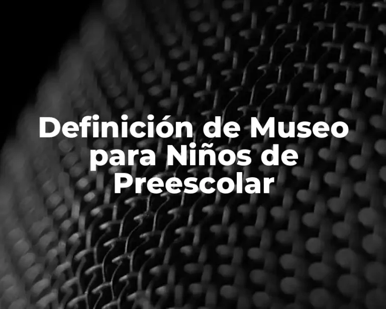 Definición de Museo para Niños de Preescolar