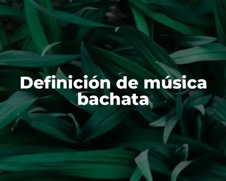 Definición de música bachata