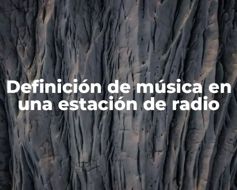 Definición de música en una estación de radio
