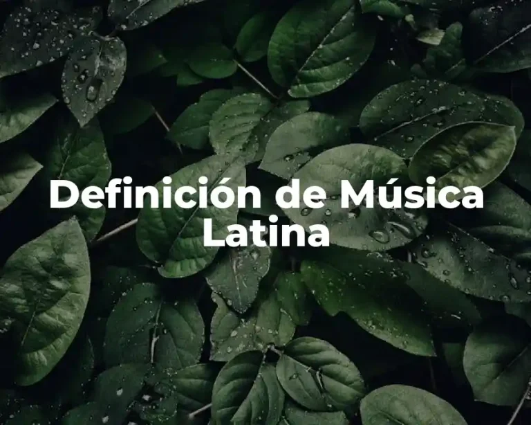 Definición de Música Latina