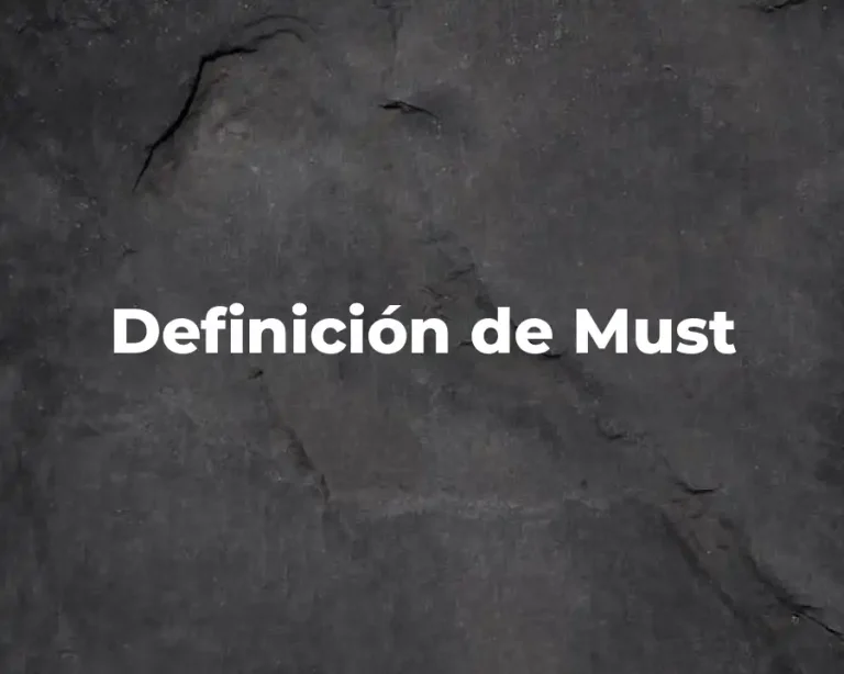 Definición de Must