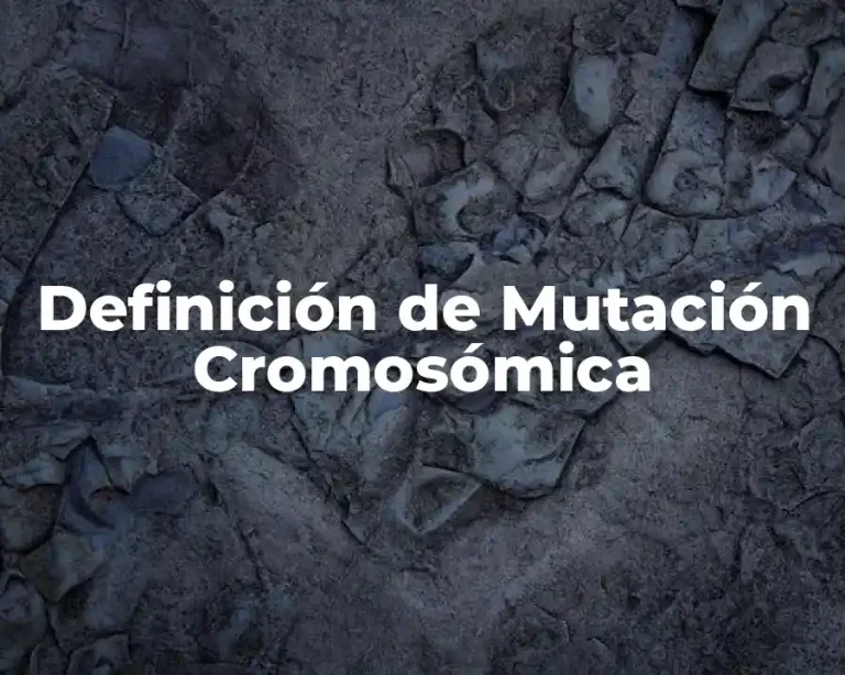 Definición de Mutación Cromosómica