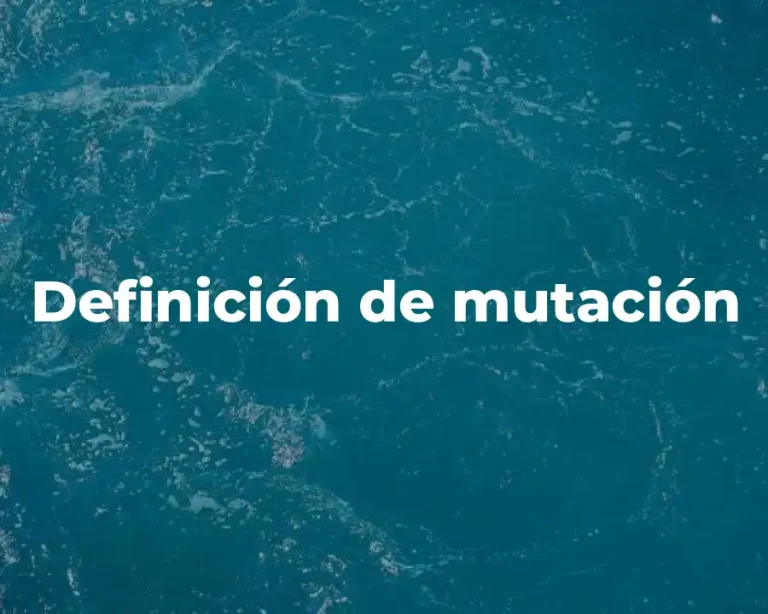 Definición de mutación