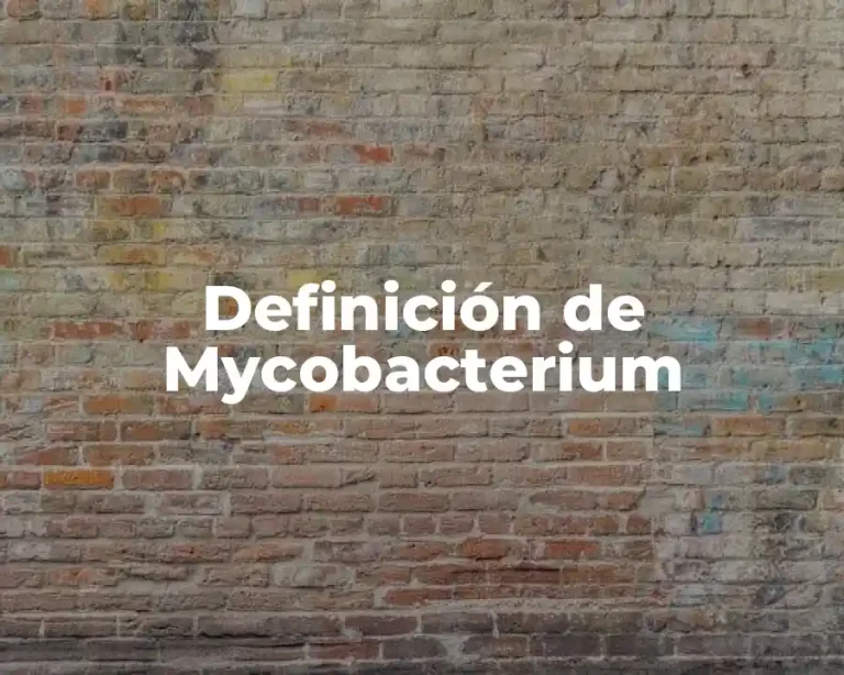 Definición de Mycobacterium