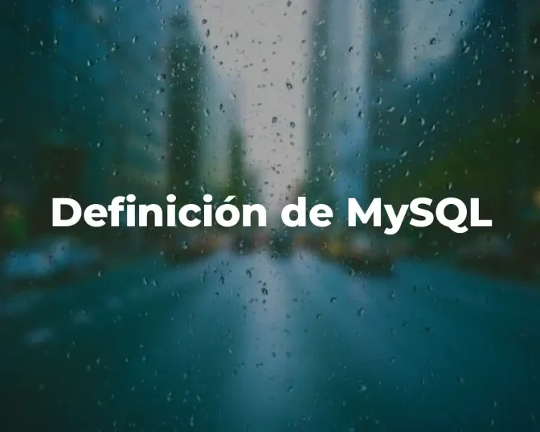 Definición de MySQL