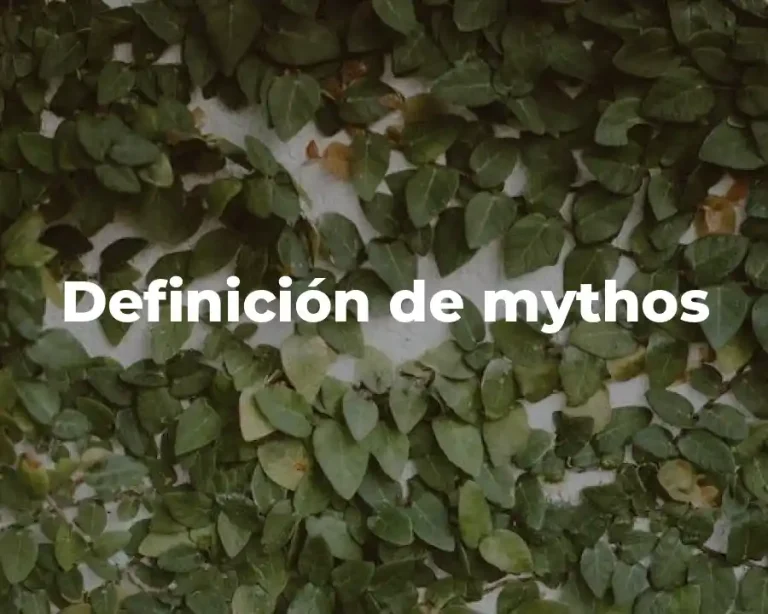 Definición de mythos
