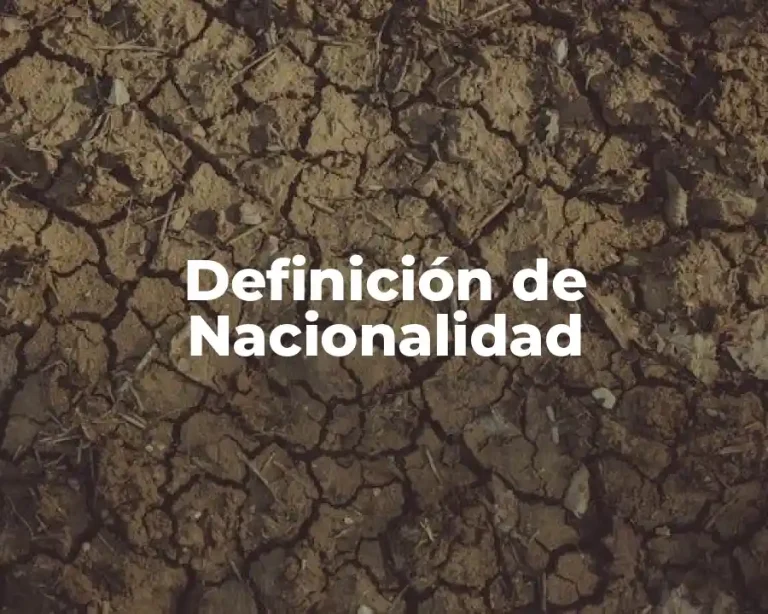 Definición de Nacionalidad