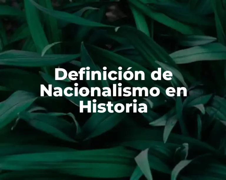 Definición de Nacionalismo en Historia