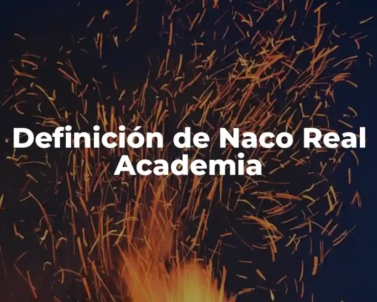 Definición de Naco Real Academia