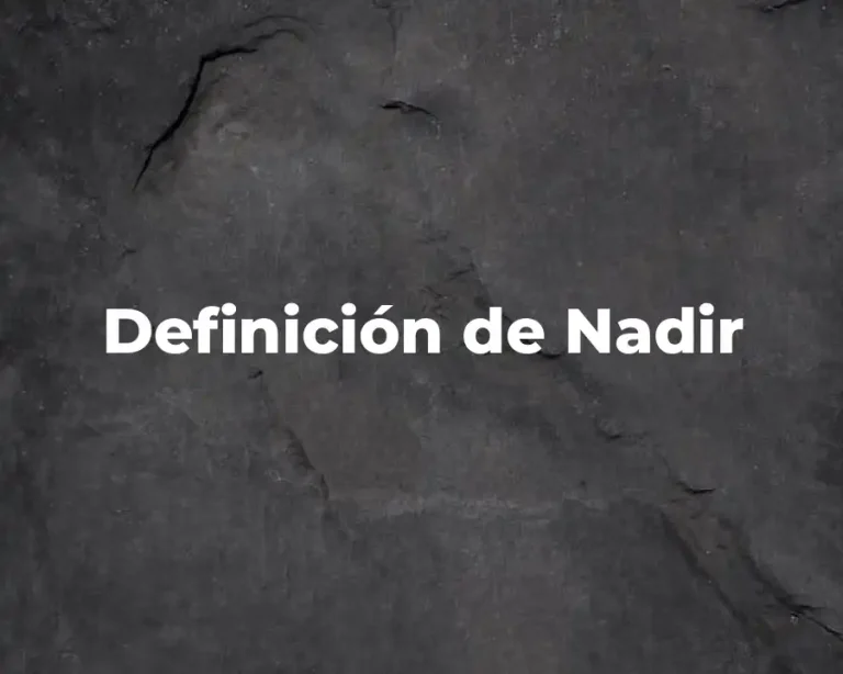 Definición de Nadir
