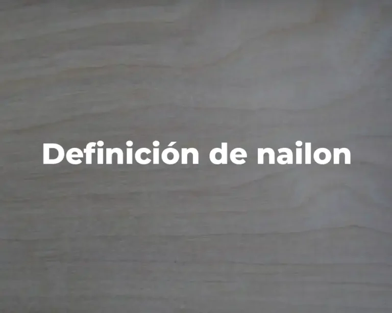 Definición de nailon