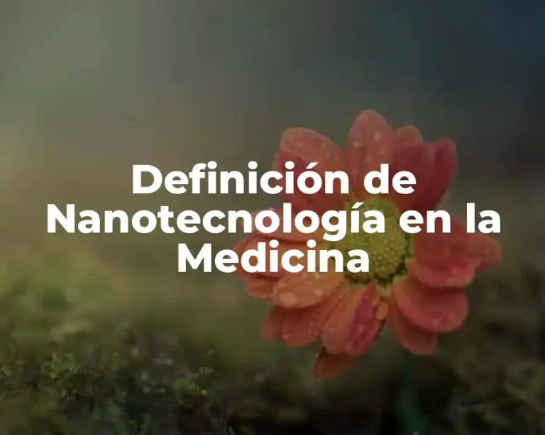 Definición de Nanotecnología en la Medicina