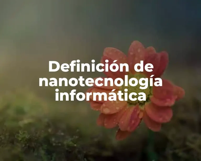 Definición de nanotecnología informática