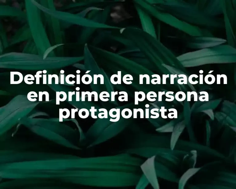Definición de narración en primera persona protagonista