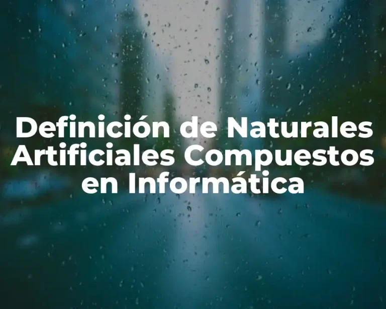 Definición de Naturales Artificiales Compuestos en Informática