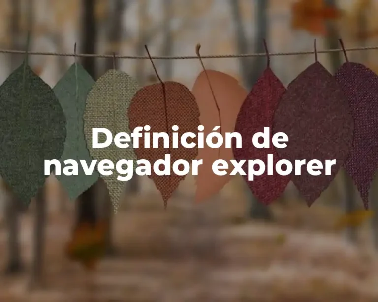 Definición de navegador explorer