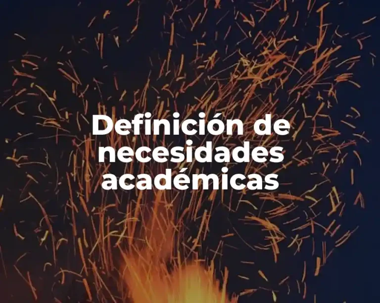 Definición de necesidades académicas