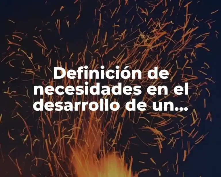 Definición de necesidades en el desarrollo de un software