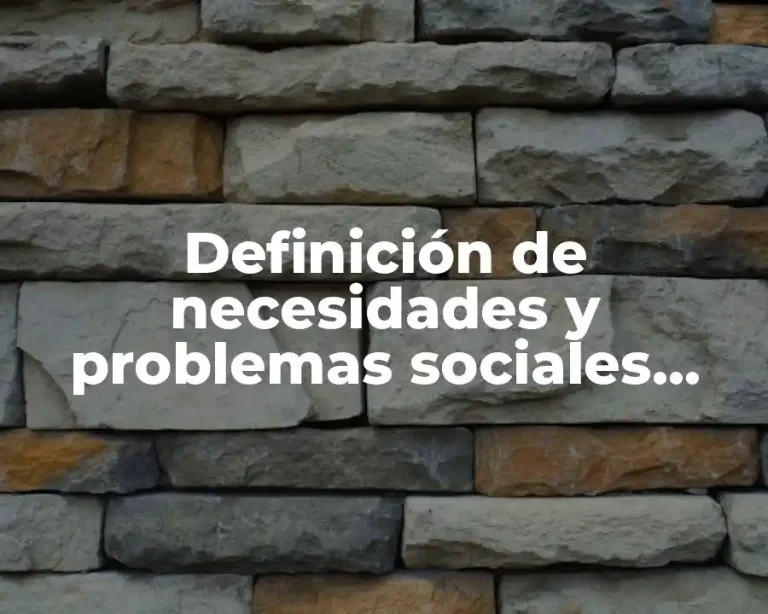 Definición de necesidades y problemas sociales Gough