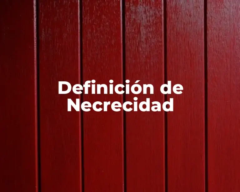 Definición de Necrecidad