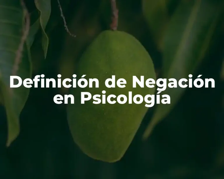 Definición de Negación en Psicología